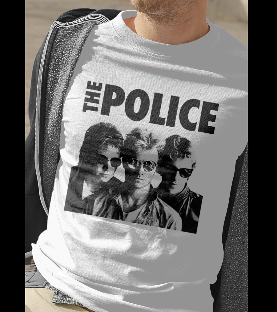 The Police Band Black And White Photo Tp T-Shirt