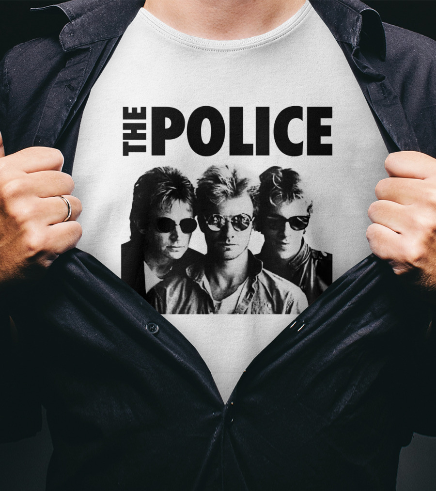 The Police Band Black And White Photo Tp T-Shirt