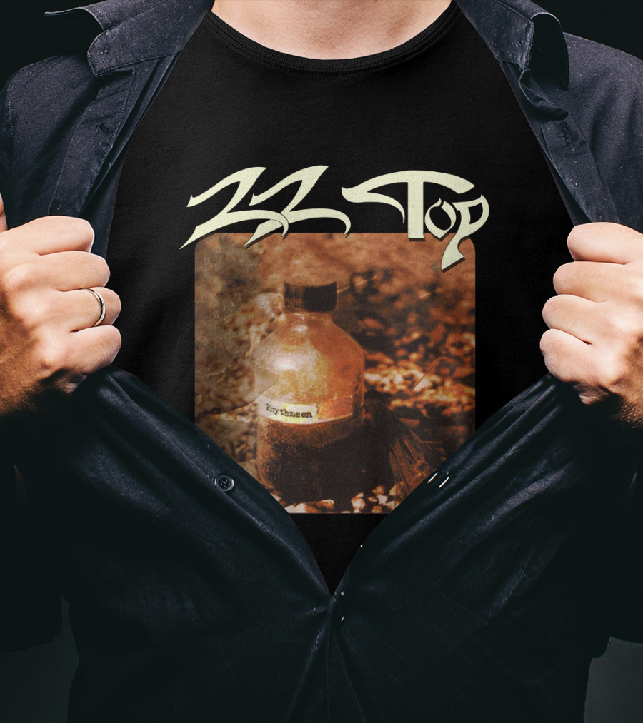 Zz Top Rhythmeen Bottle In Nature Scene T-Shirt