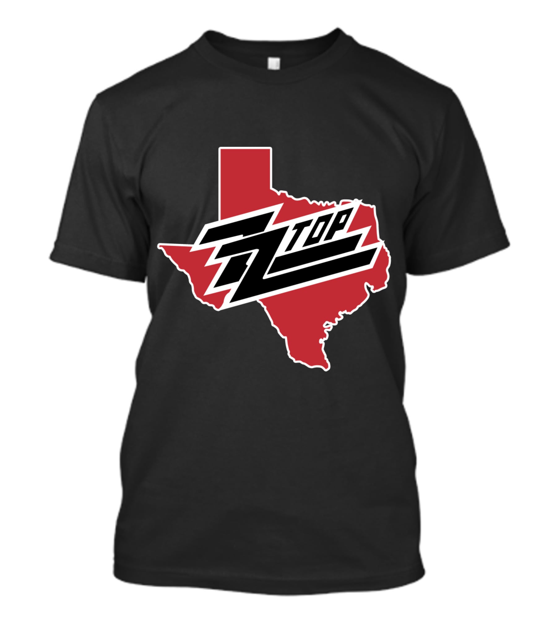 Zz Top Texas Red State Map T-Shirt