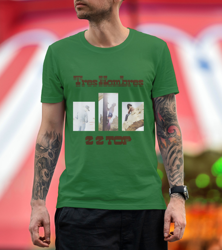 Tres Hombres Zz Top Vintage Album Cover T-Shirt