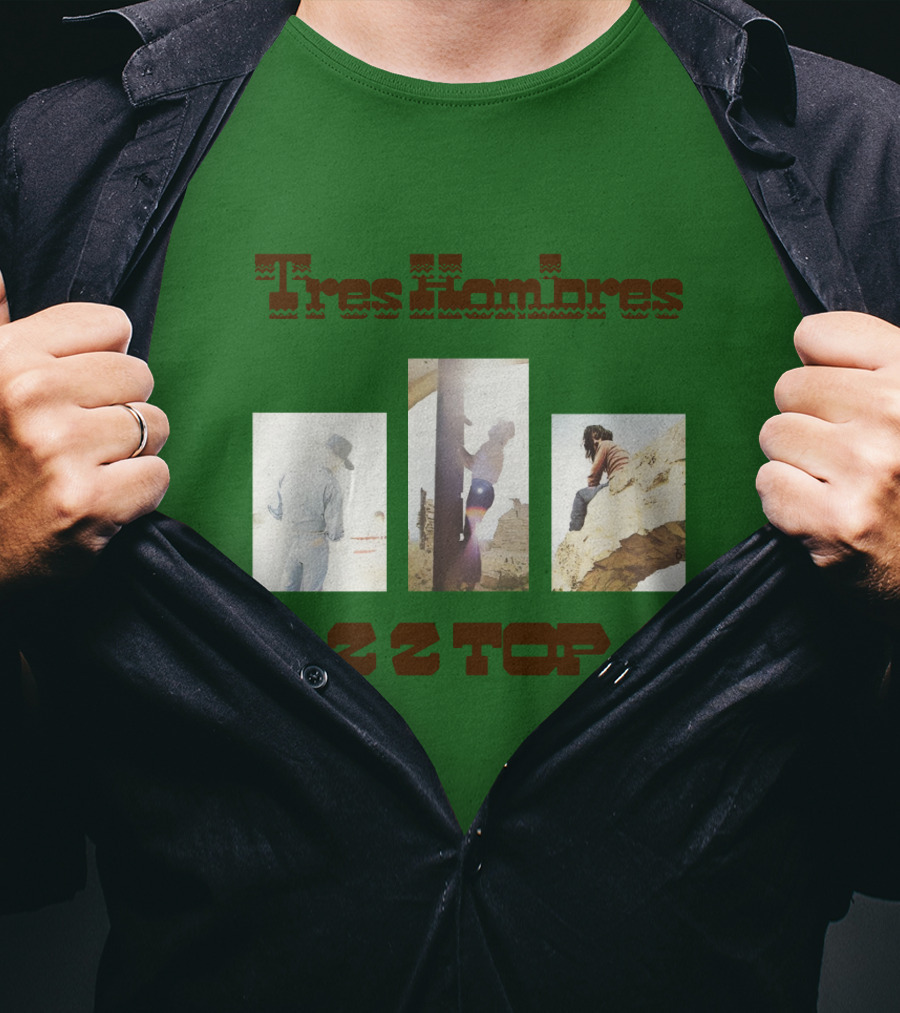 Tres Hombres Zz Top Vintage Album Cover T-Shirt