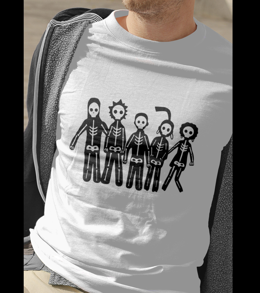 Mf 26 Skeleton Band Stick Figure Art T-Shirt