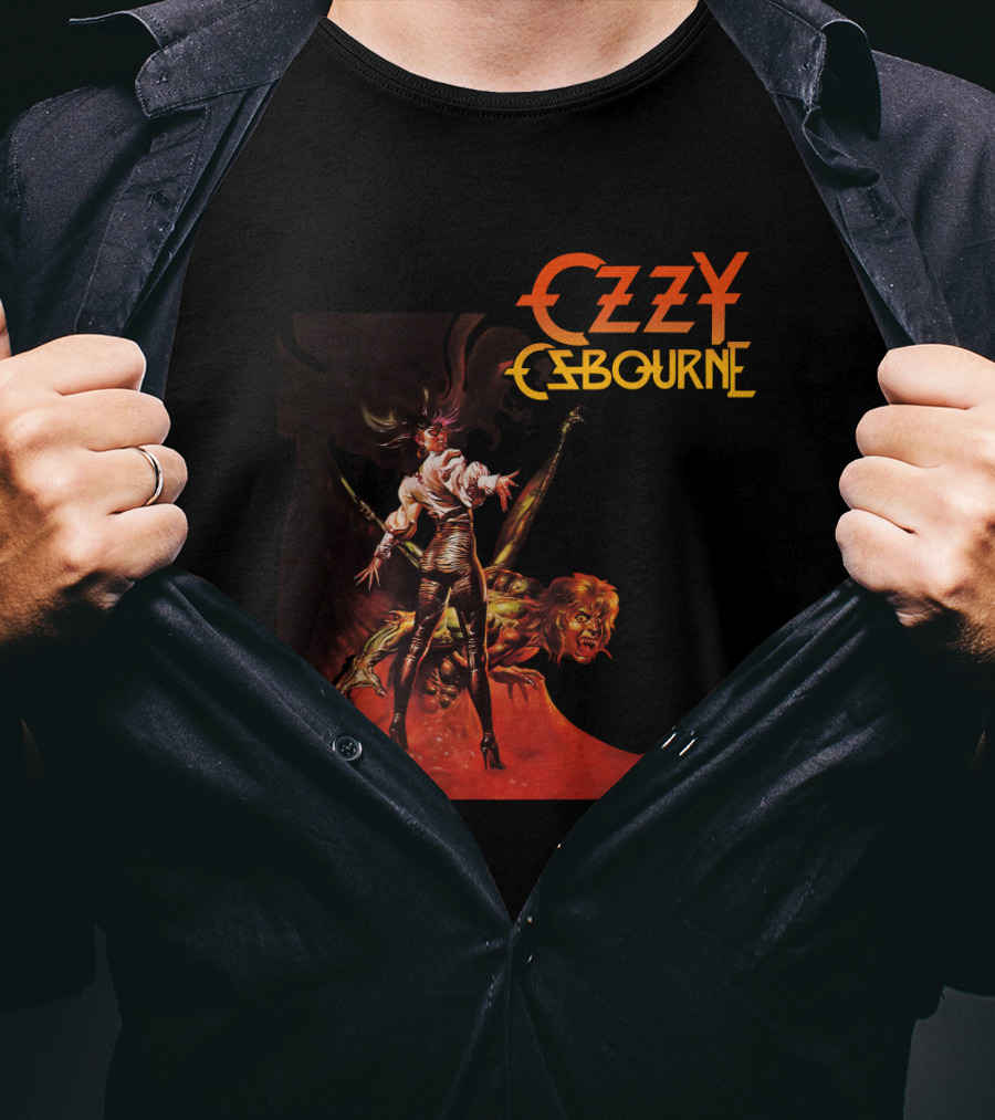 Ozzy Osbourne Bark At The Moon Retro Metal Art T-Shirt