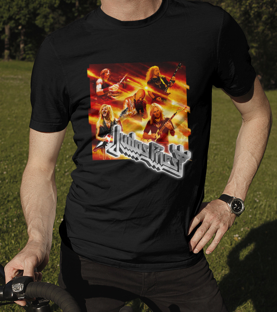 Judas Priest Firepower Tour Band Members Collage T-Shirt