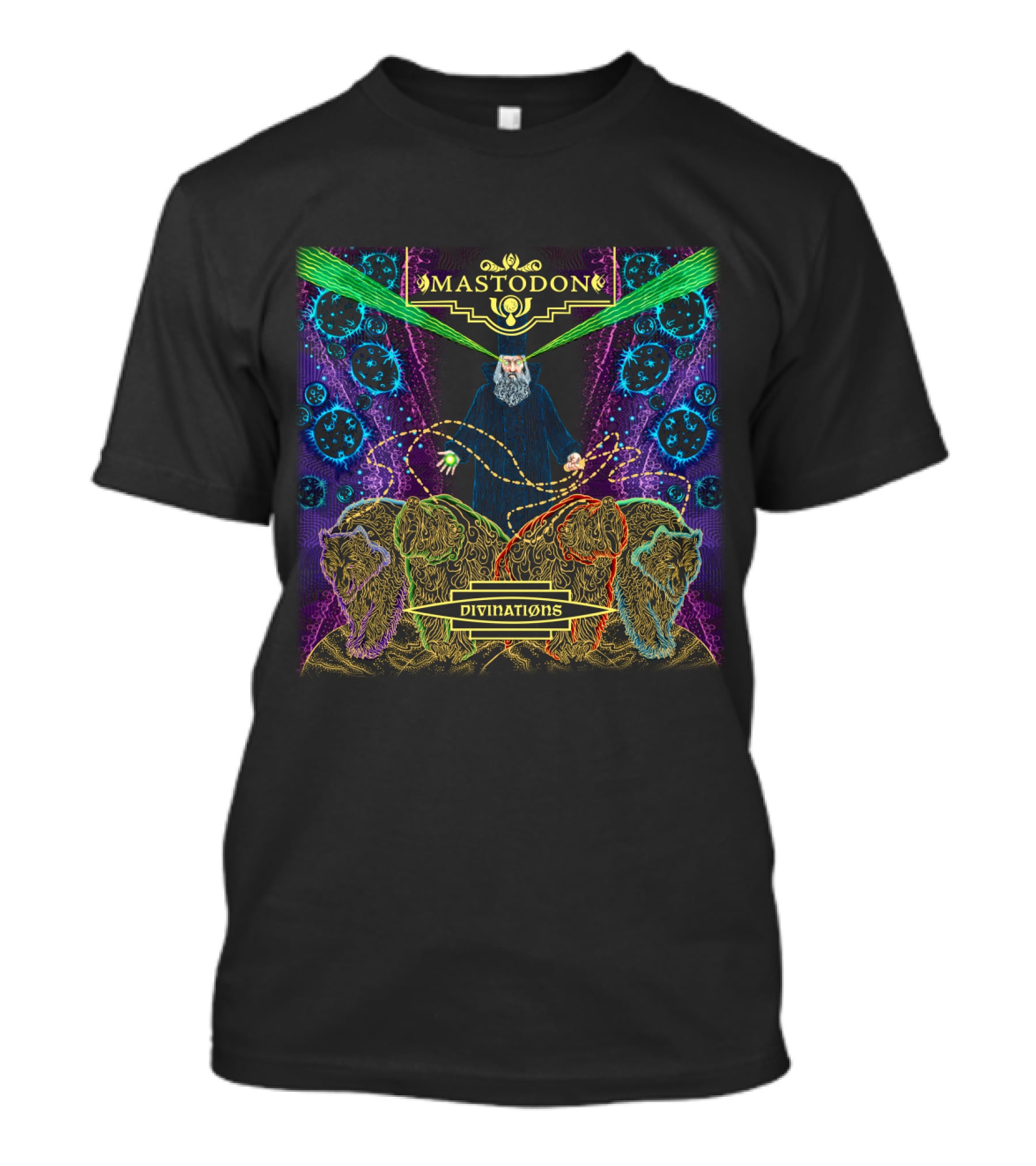 Mastodon Divinations Psychedelic Wizardry And Surreal Lions Artwork T-Shirt