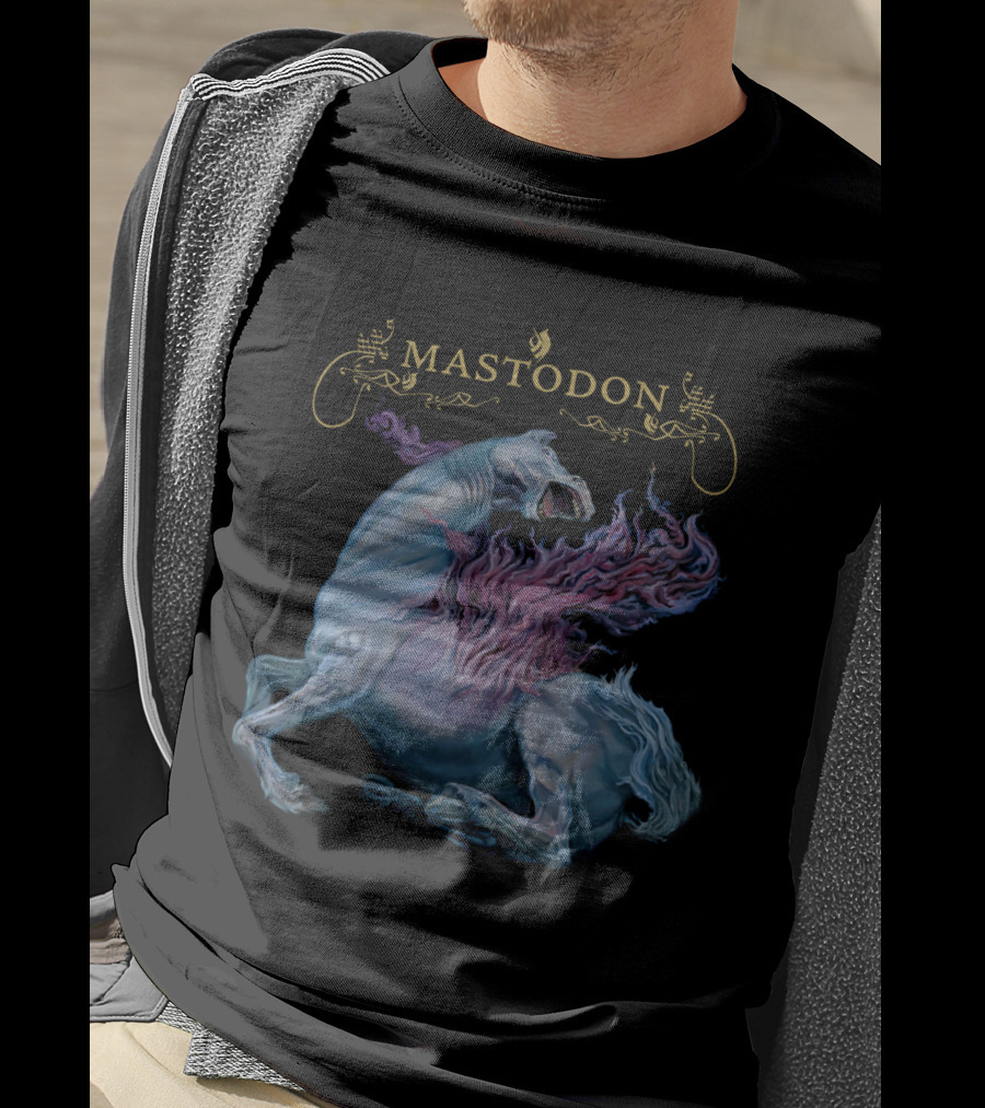Mastodon Fiery Horse Artwork T-Shirt