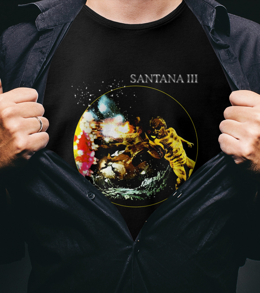 Santana Iii Psychedelic Cosmic Artwork T-Shirt