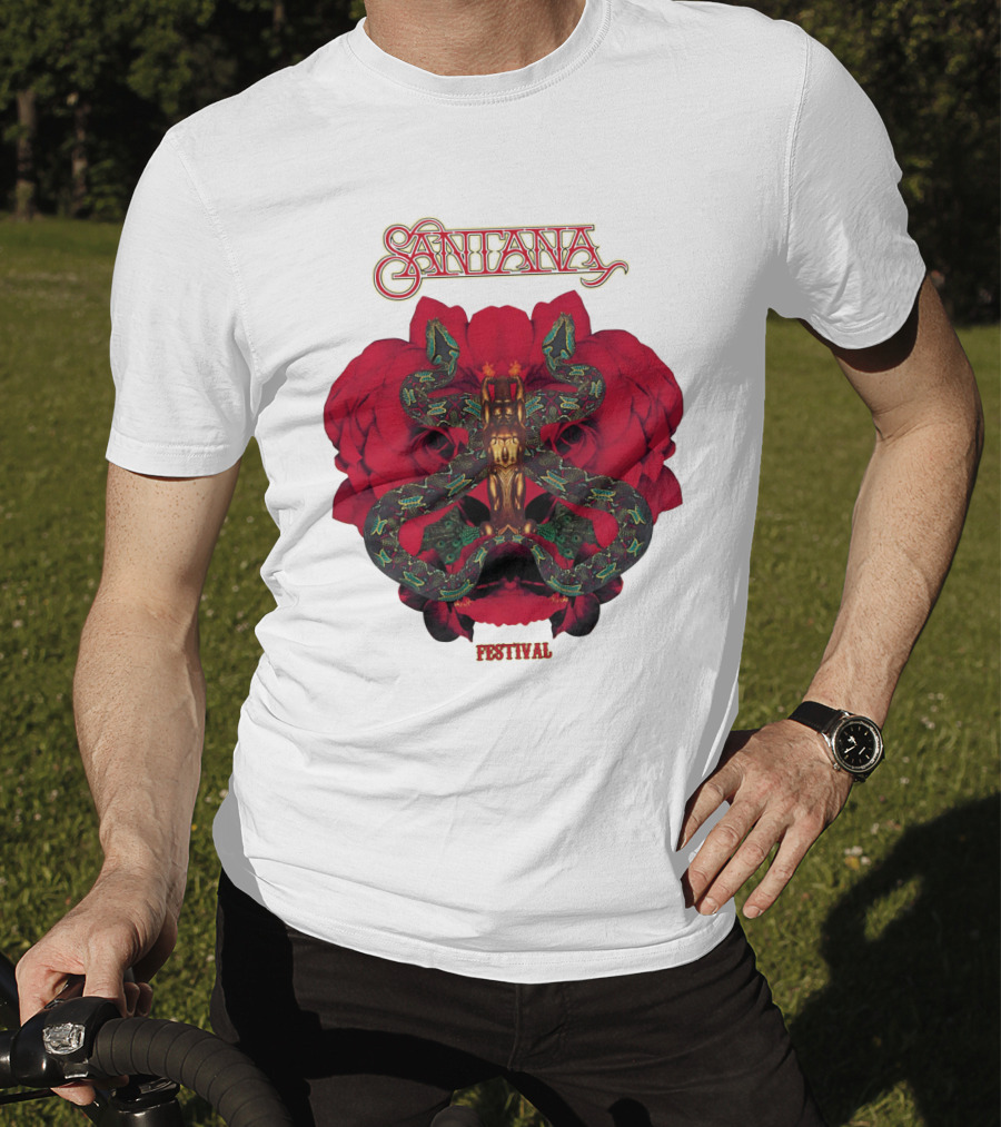 Santana Festival Snake And Rose T-Shirt