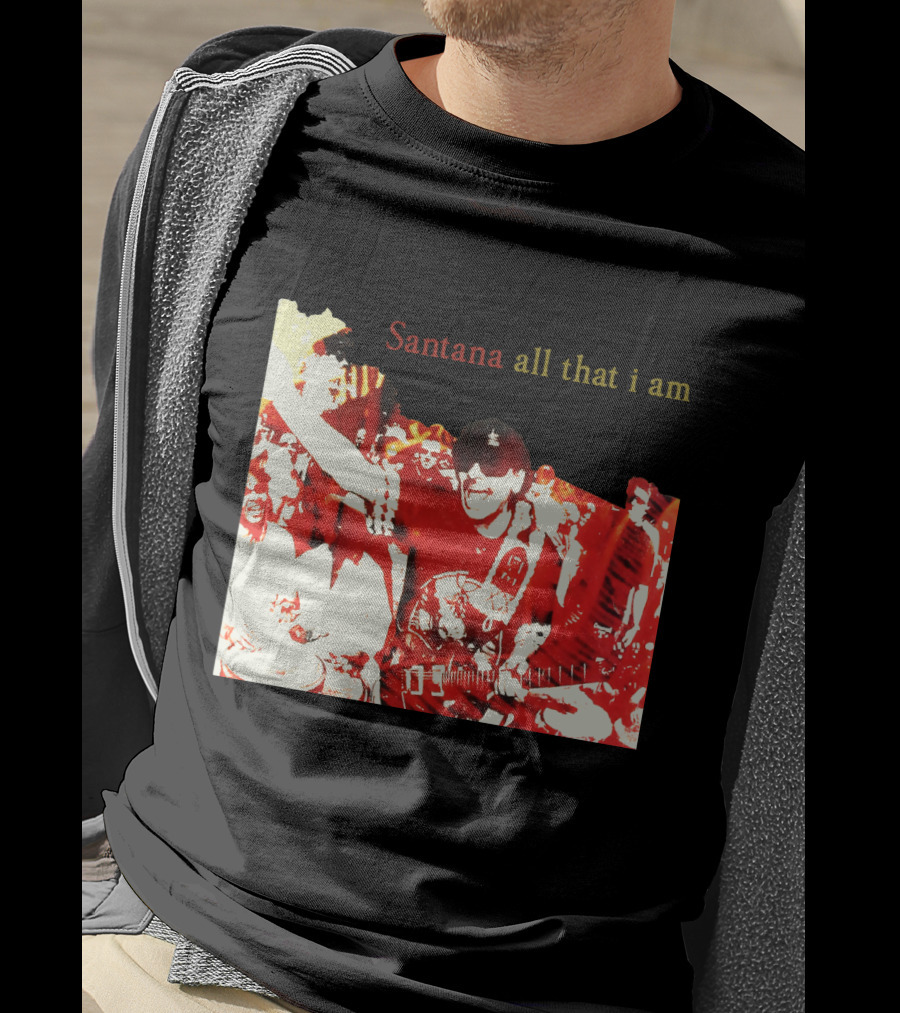 Santana All That I Am Red And White Guitarist T-Shirt