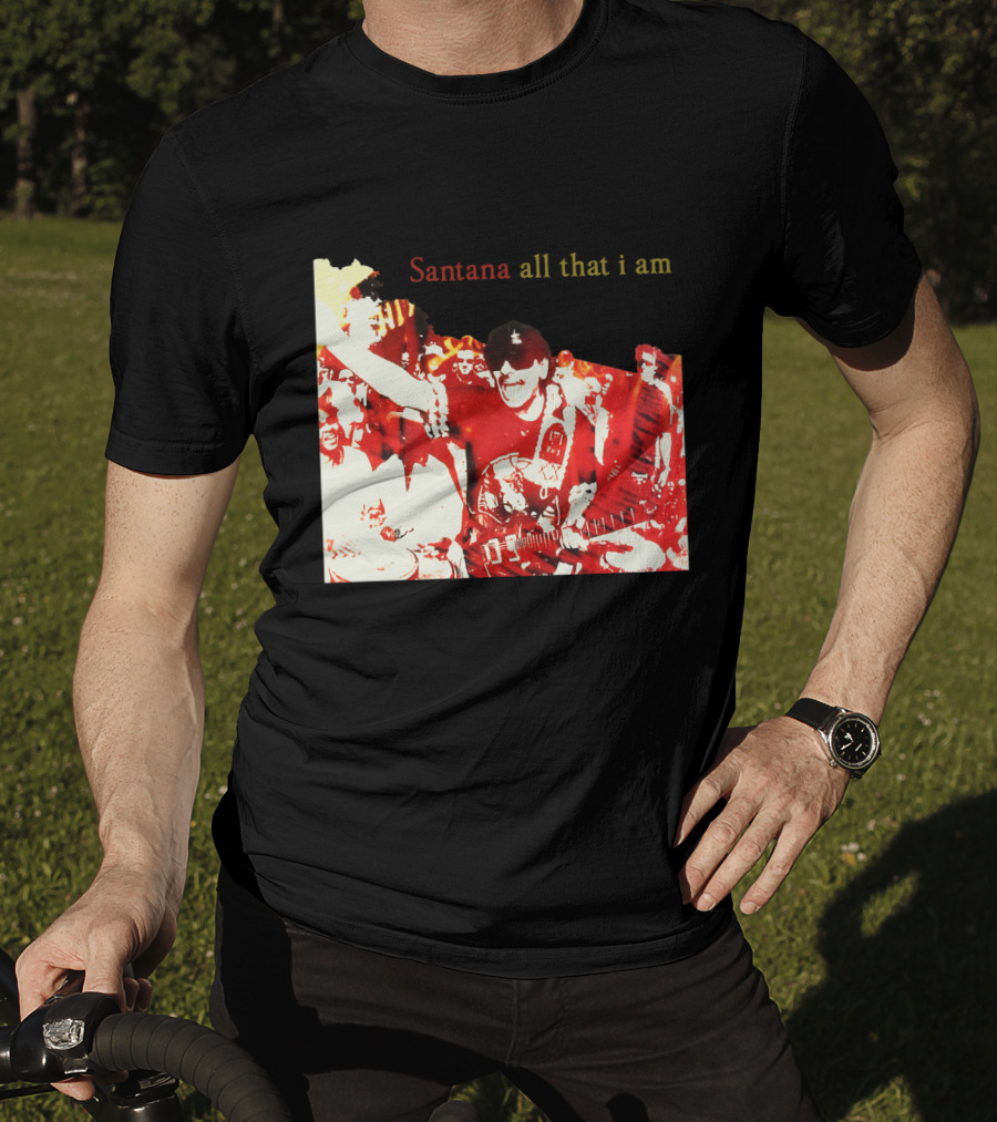 Santana All That I Am Red And White Guitarist T-Shirt