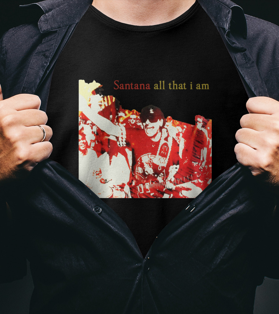 Santana All That I Am Red And White Guitarist T-Shirt
