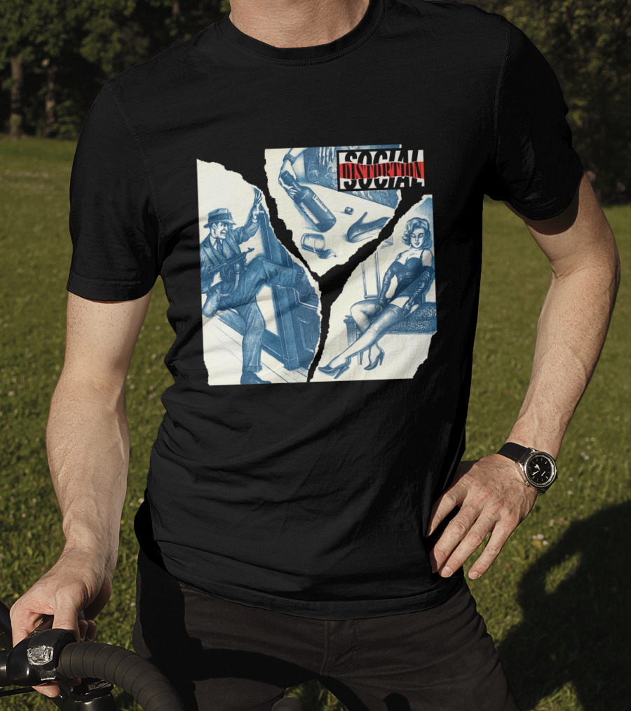 Social Distortion Gangster And Femme Fatale Vintage Scene T-Shirt