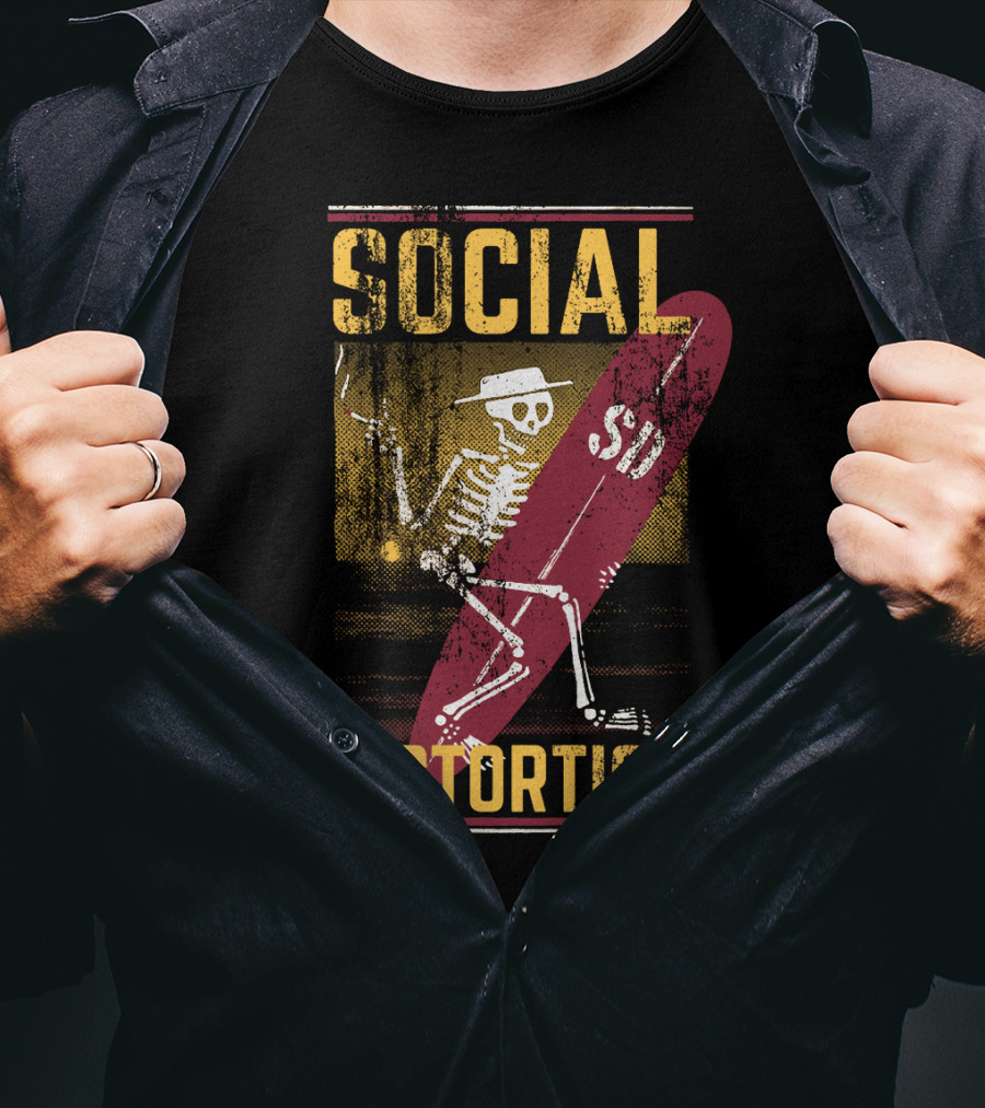 Social Distortion Sd Skeleton Surfer T-Shirt