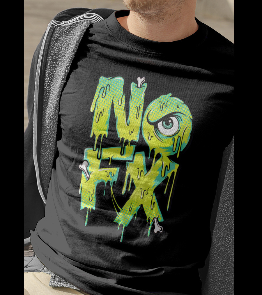 Nofx Melting Monster Eye Dripping Bones T-Shirt