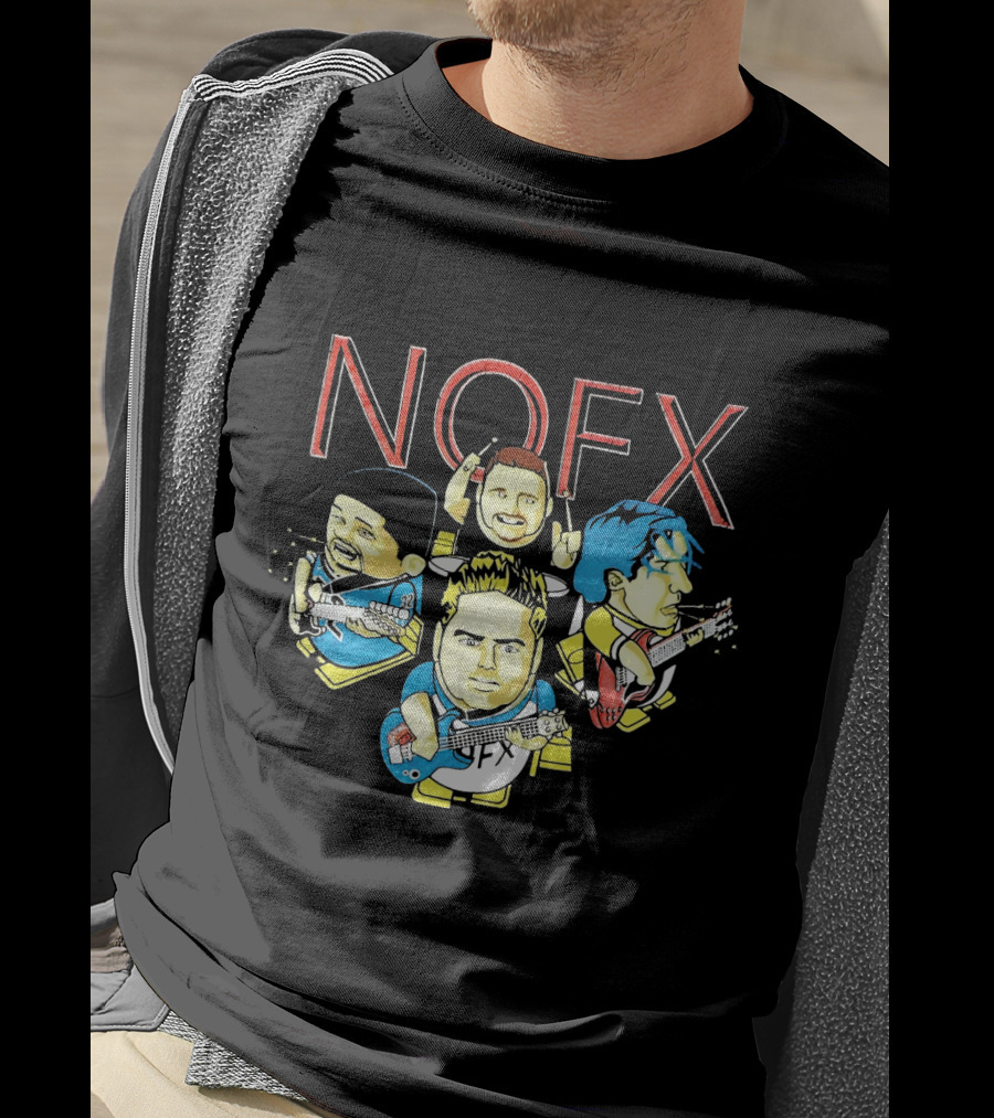 Nofx Cartoon Band Members T-Shirt