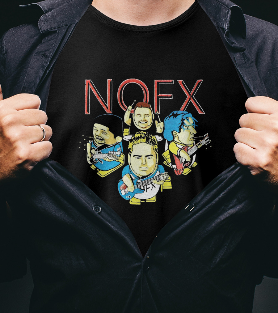 Nofx Cartoon Band Members T-Shirt