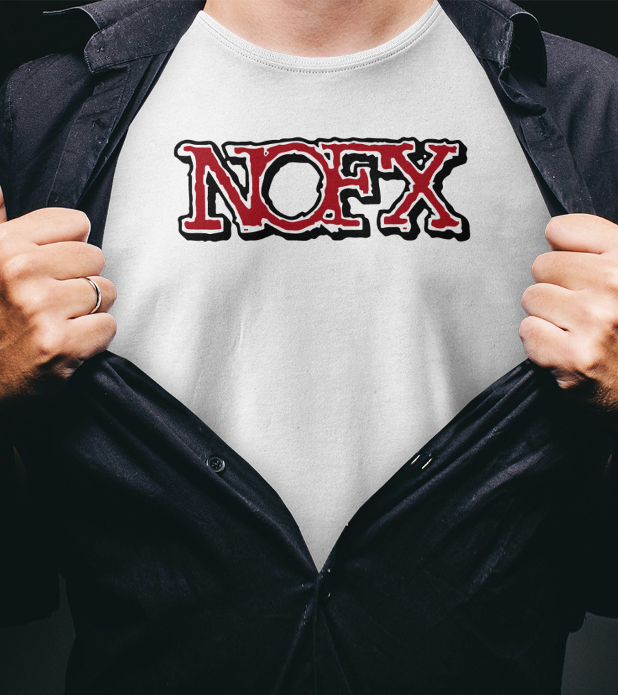 Nofx Band Logo Bold Red Outline T-Shirt