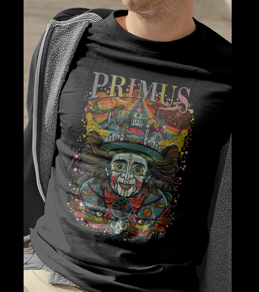 Primus Psychedelic Clown Castle Artwork T-Shirt