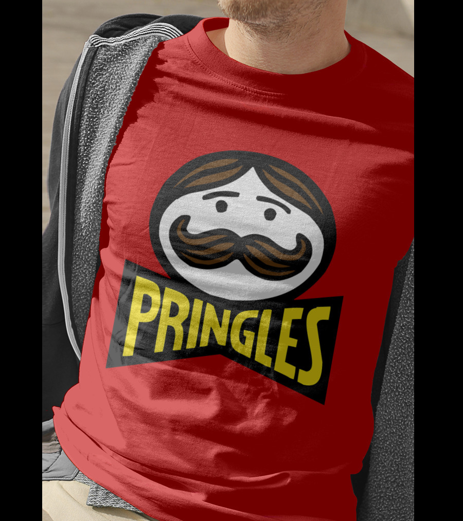 Prm 36 Pringles Logo Mustache And Bowtie T-Shirt