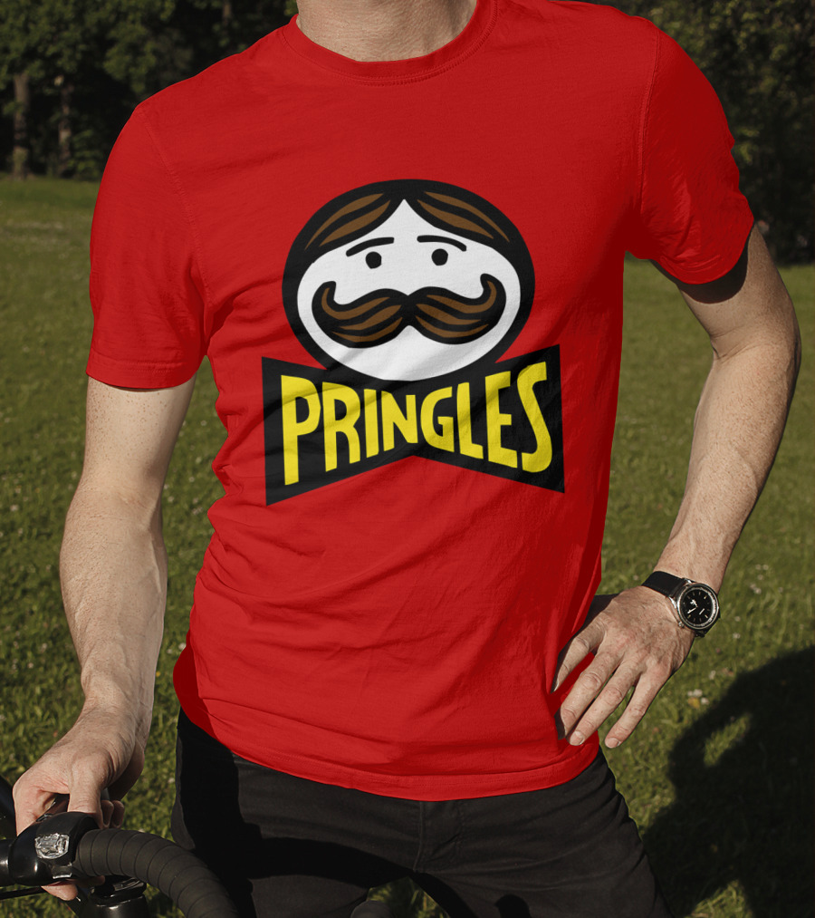 Prm 36 Pringles Logo Mustache And Bowtie T-Shirt