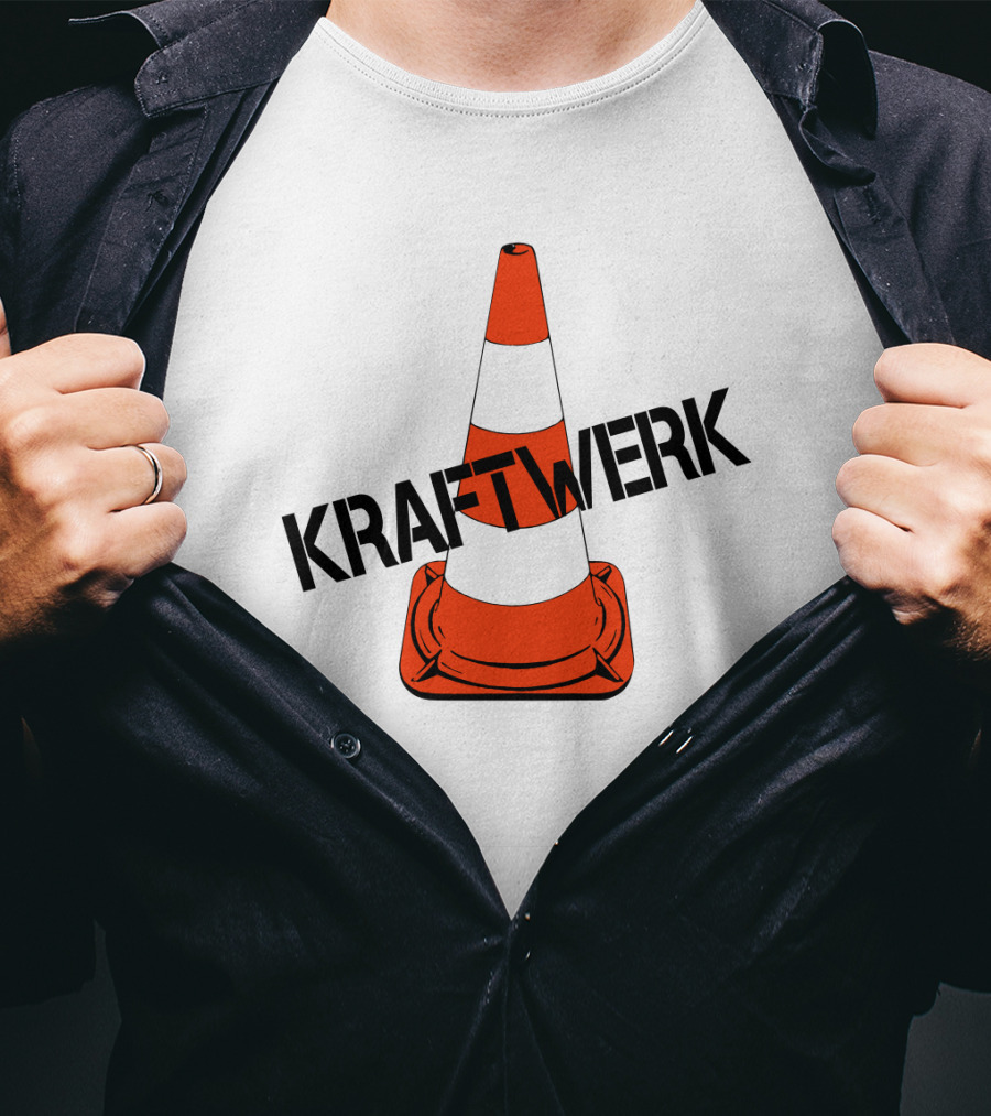 Kraftwerk Highway Traffic Cone Retro T-Shirt