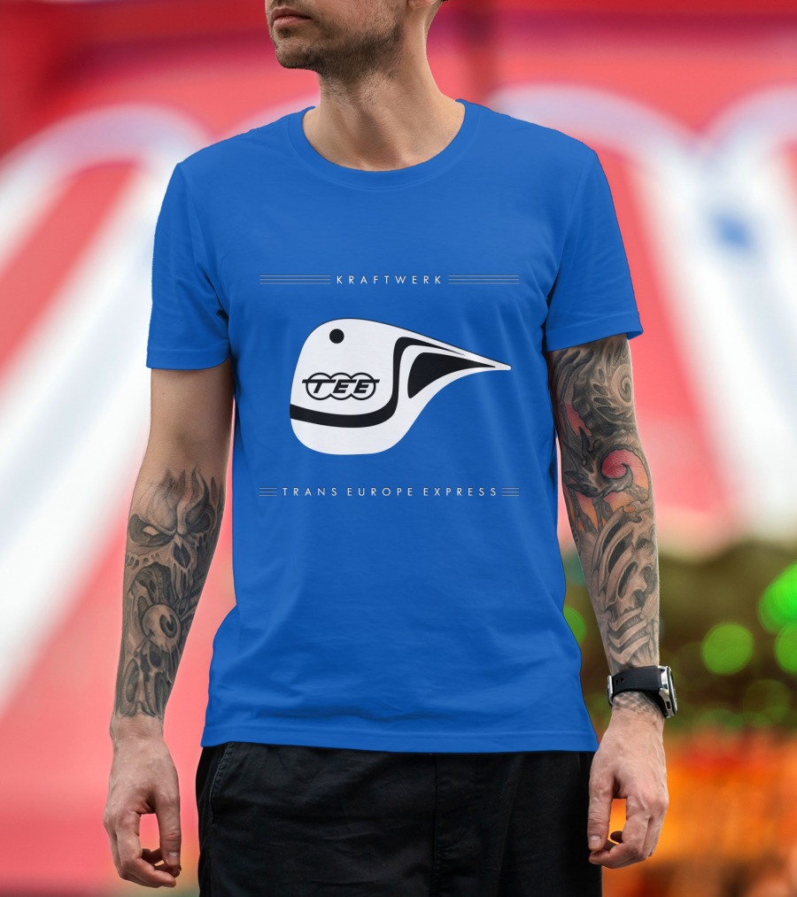 Kraftwerk Trans Europe Express Tee Bird Logo Blue T-Shirt
