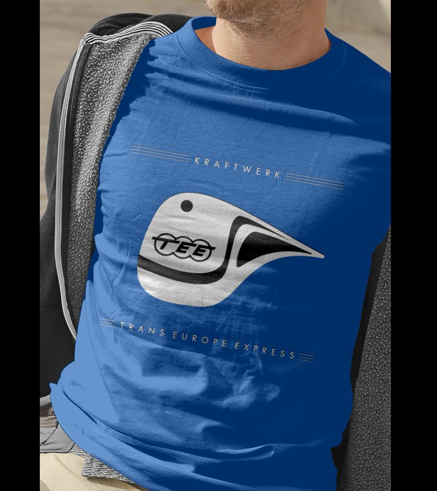 Kraftwerk Trans Europe Express Tee Bird Logo Blue T-Shirt