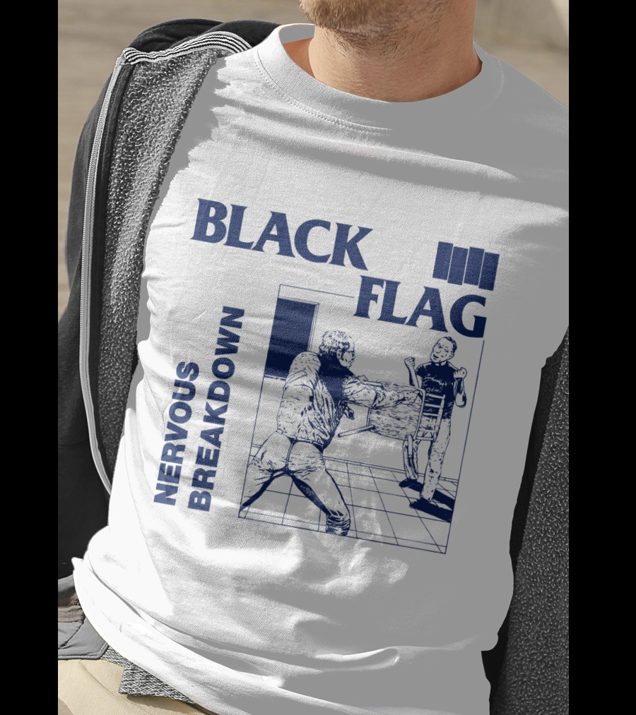 Black Flag Nervous Breakdown Confrontation Scene T-Shirt