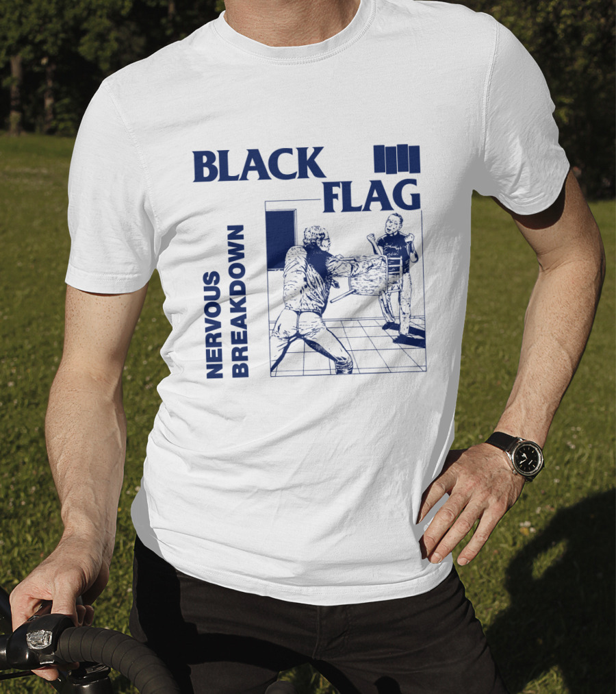 Black Flag Nervous Breakdown Confrontation Scene T-Shirt