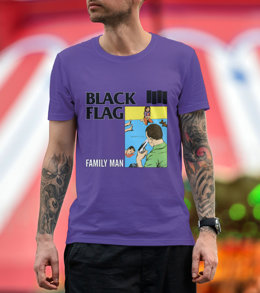 Black Flag Family Man - Nervous 23-1983 T-Shirt