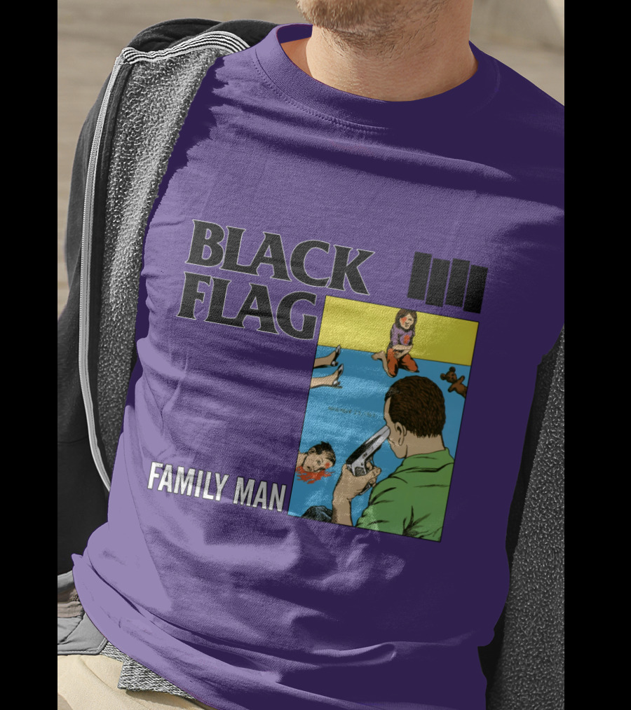 Black Flag Family Man - Nervous 23-1983 T-Shirt