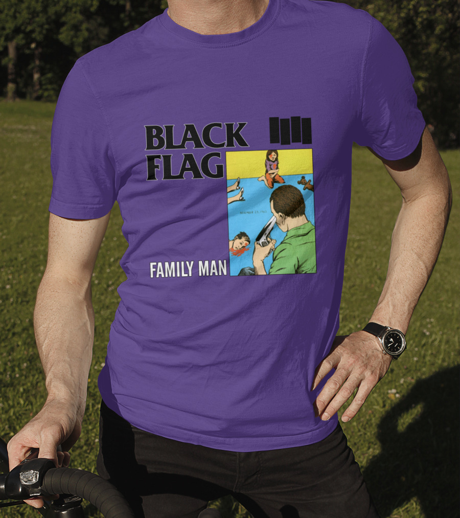 Black Flag Family Man - Nervous 23-1983 T-Shirt