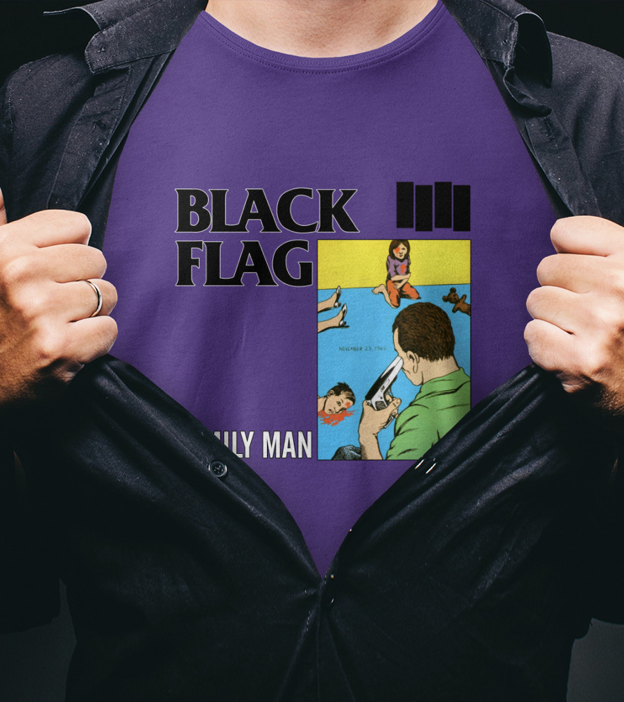 Black Flag Family Man - Nervous 23-1983 T-Shirt