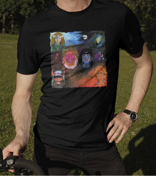 King Crimson In The Wake Of Poseidon Album Cover Art Faces T-Shirt