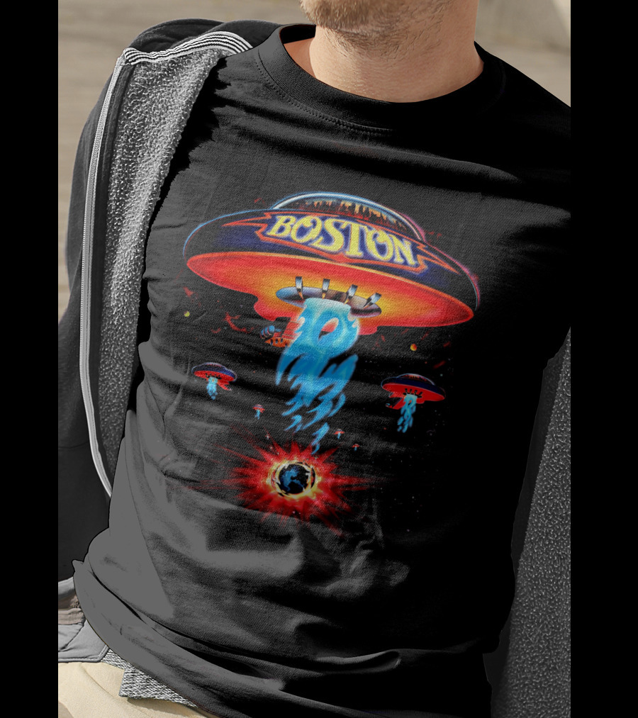 Boston Spaceship Imagery Bt 08 Earth Explosion T-Shirt