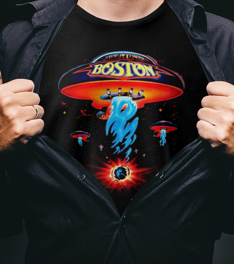 Boston Spaceship Imagery Bt 08 Earth Explosion T-Shirt