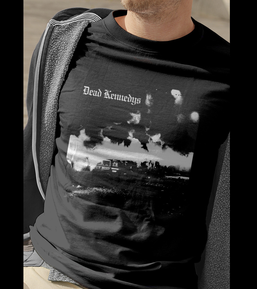 Dead Kennedys Riots And Flames Black And White Scene T-Shirt