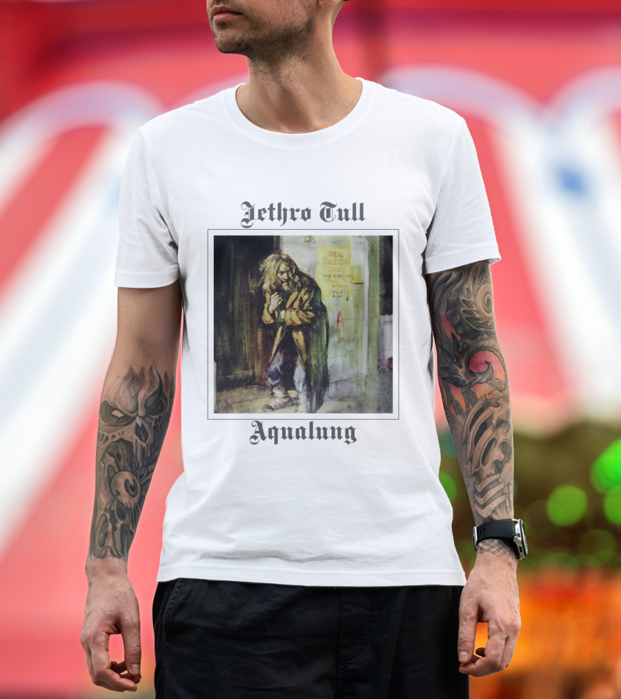 Jethro Tull Aqualung Album Cover Homeless Man Artwork T-Shirt