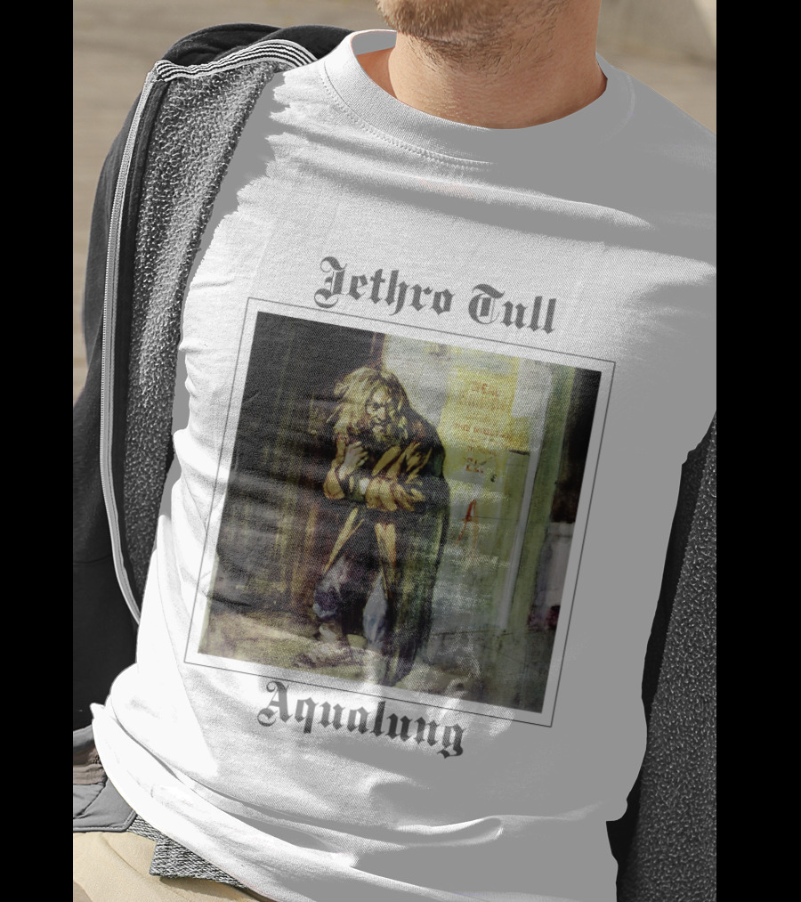 Jethro Tull Aqualung Album Cover Homeless Man Artwork T-Shirt