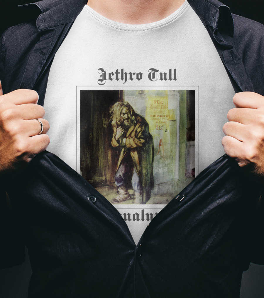 Jethro Tull Aqualung Album Cover Homeless Man Artwork T-Shirt