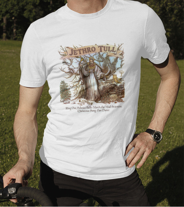 Jethro Tull Ring Out Solstice Bells March The Mad Scientist Christmas Song Pan Dance T-Shirt