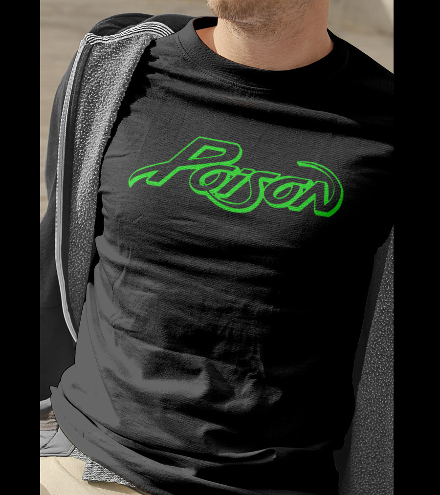 Poison Band Logo Neon Green T-Shirt