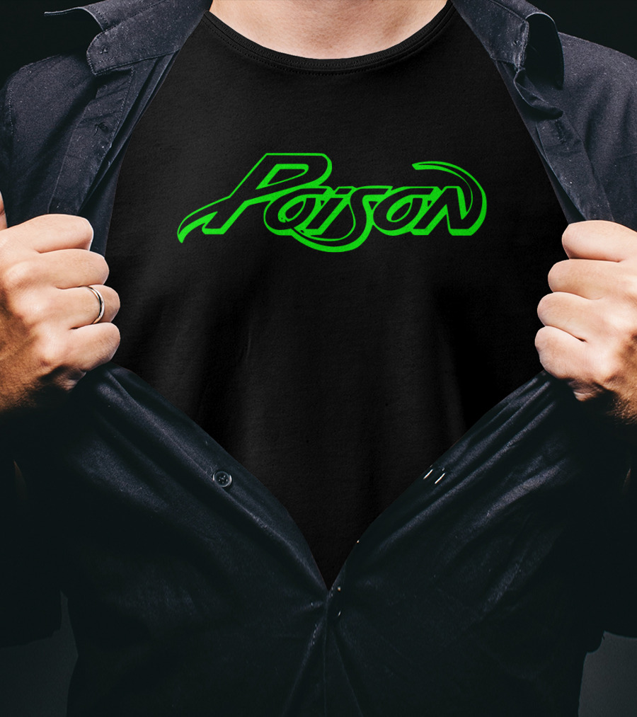 Poison Band Logo Neon Green T-Shirt