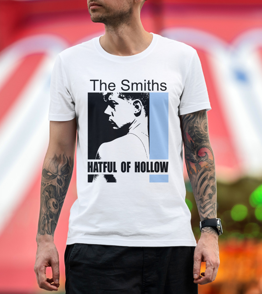 The Smiths Hatful Of Hollow Album Cover Art Black And Blue Silhouette T-Shirt
