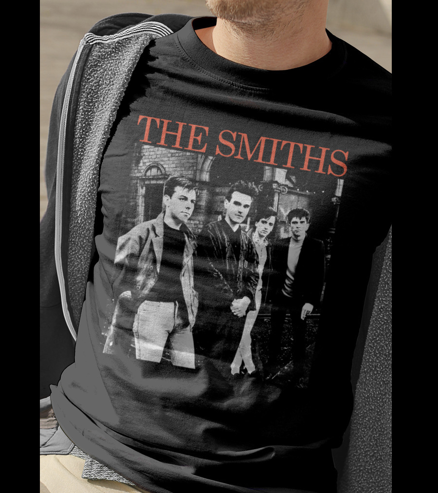 The Smiths 1980S Band Black And White Group T-Shirt