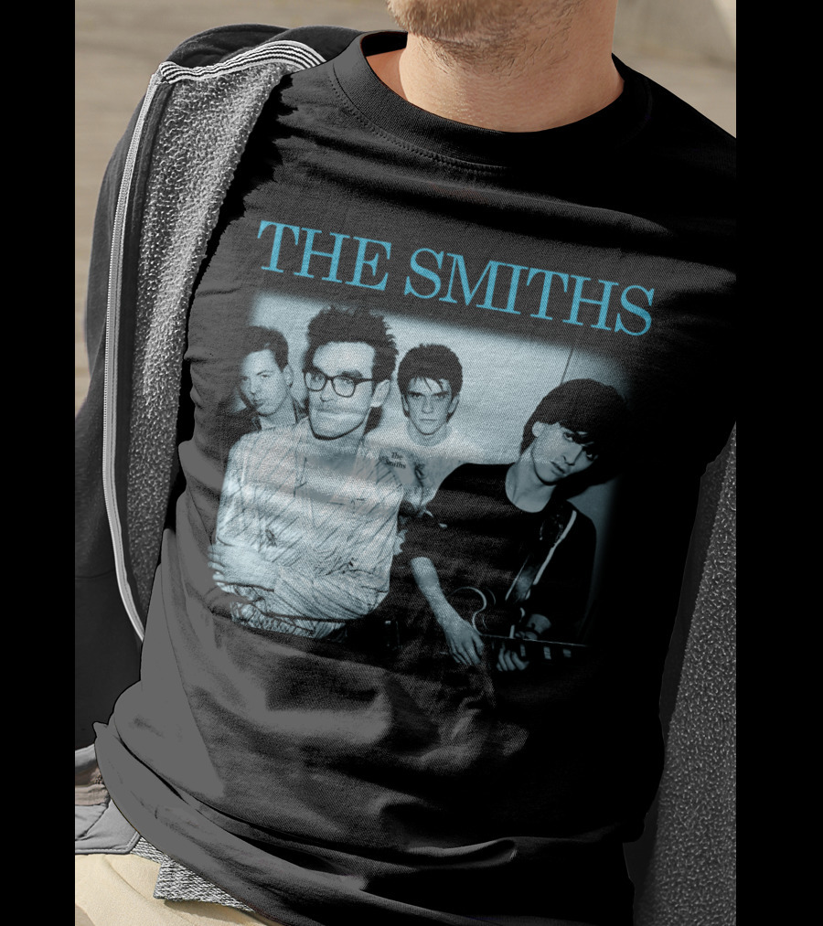 The Smiths Band Photo Black And Blue T-Shirt