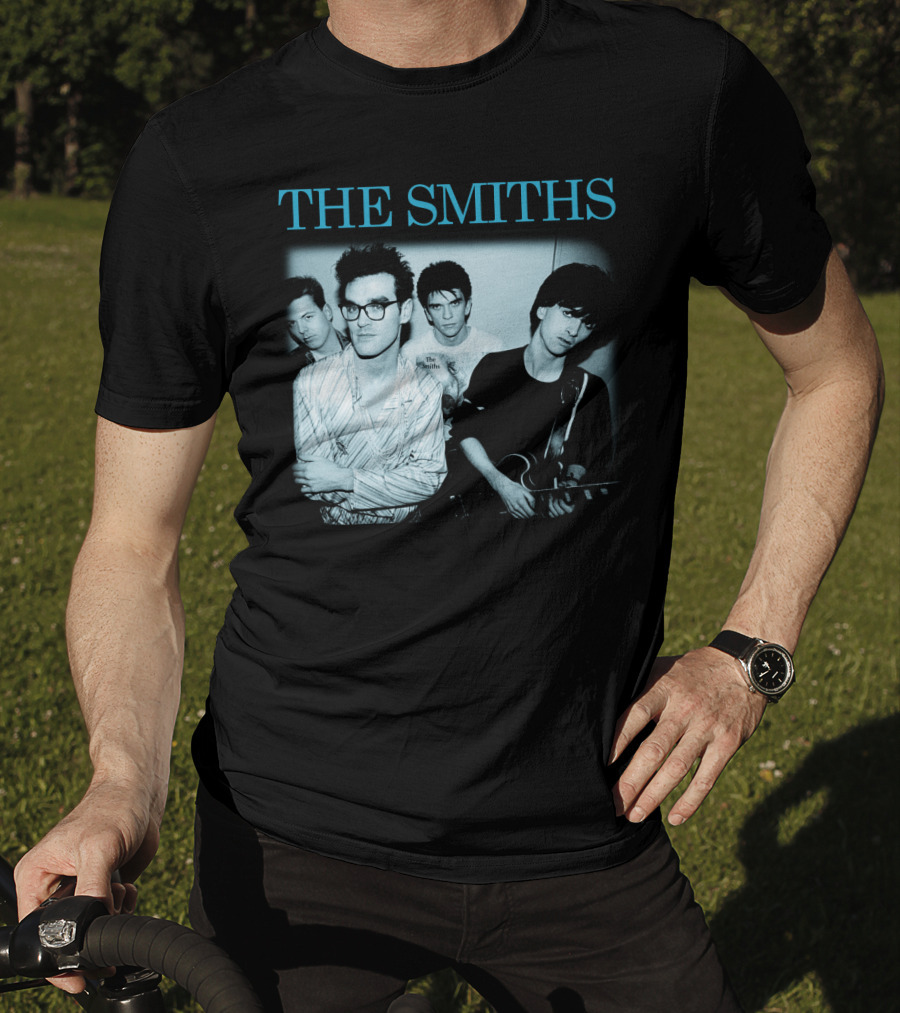 The Smiths Band Photo Black And Blue T-Shirt