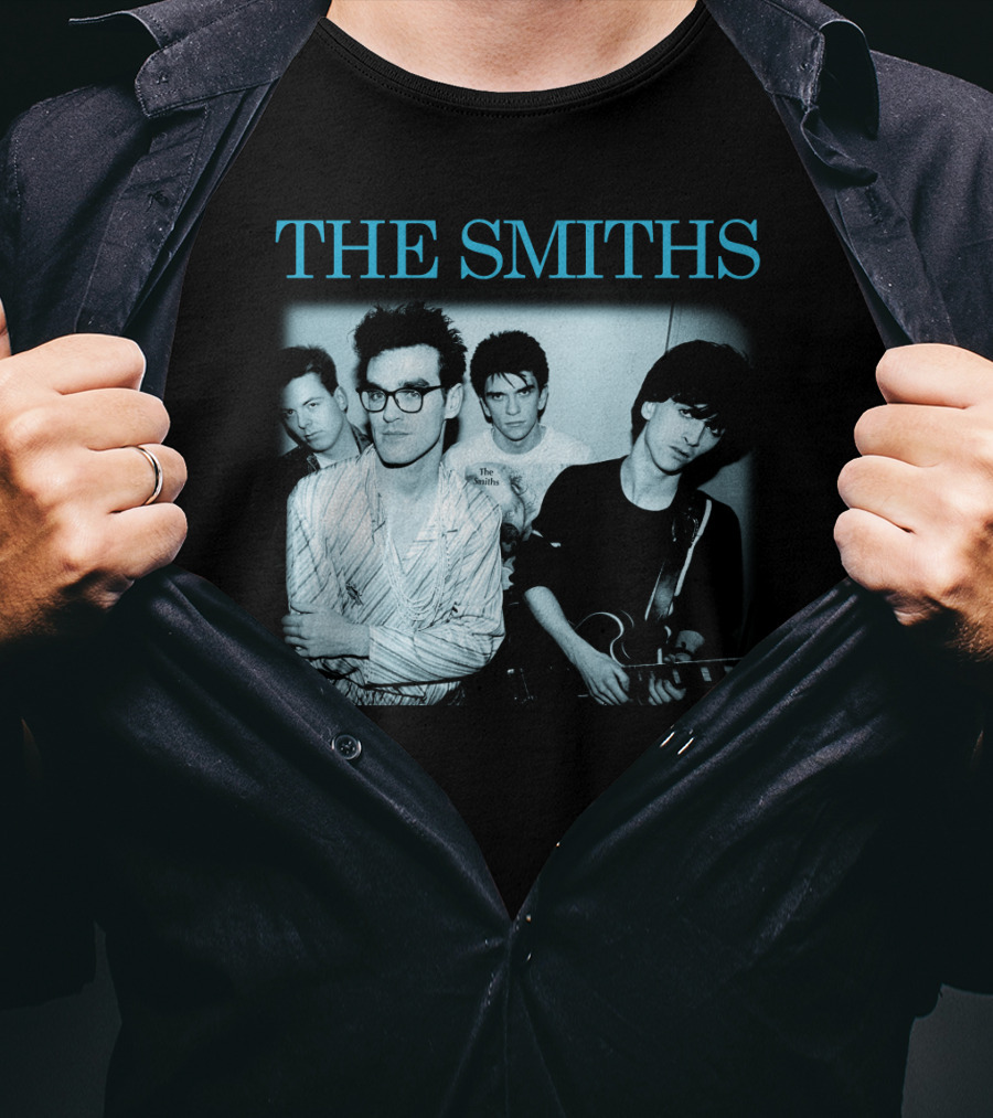 The Smiths Band Photo Black And Blue T-Shirt
