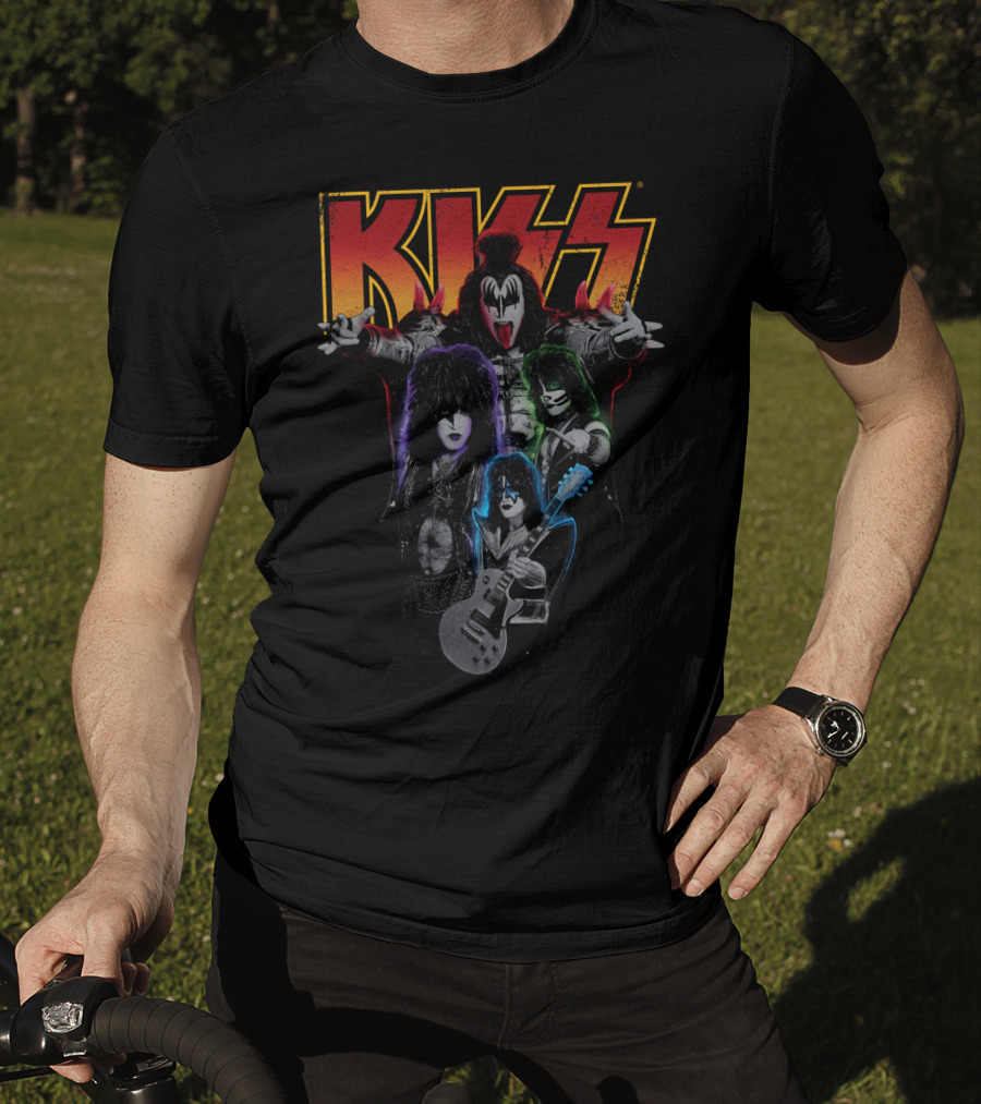Kiss Band Members Concert Graphic Art T-Shirt